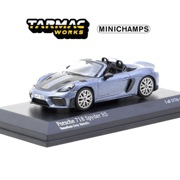 Tarmac Minichamps - Porsche 718 Spyder RS, Vanadium Gray Metallic