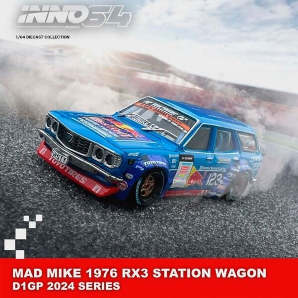 Inno64 - 1976 Mazda RX3 *Mad Mike* Station Wagon D1GP Series 2024