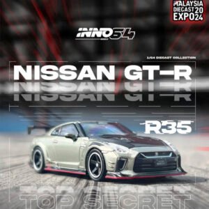 Inno64 - Nissan Skyline GT-R (R35) *Top Secret*, Malysia Diecast Expo 2024 Special Edition. grey/black