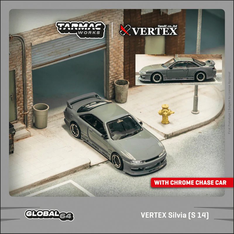 Tarmac - VERTEX Nissan Silvia (S 14), grey Tarmac - VERTEX Nissan Silvia (S 14), grey