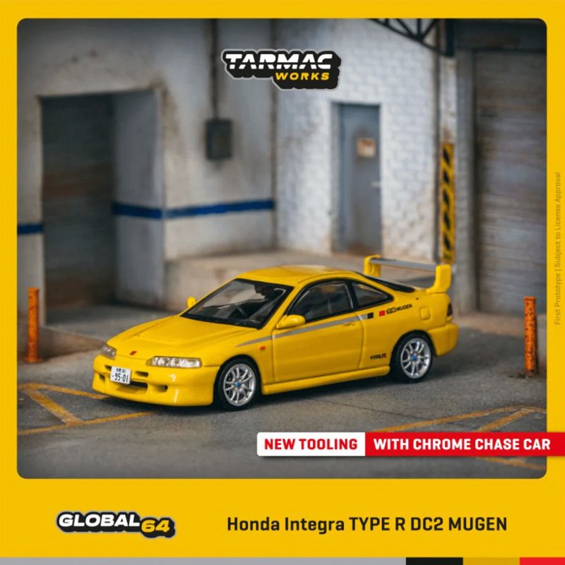 Tarmac - Honda Integra TYPE R DC2 MUGEN, sunlight yellow Tarmac - Honda Integra TYPE R DC2 MUGEN, sunlight yellow