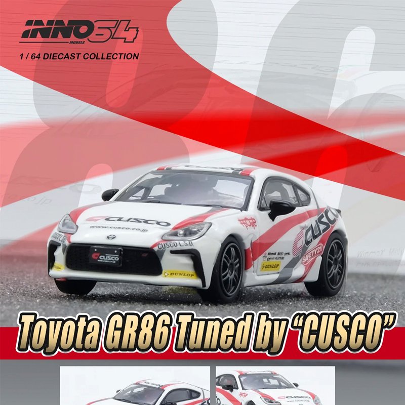 Inno64 - Toyota GR86 Tuned by *CUSCO*, white/green/red Inno64 - Toyota GR86 Tuned by *CUSCO*, white/green/red