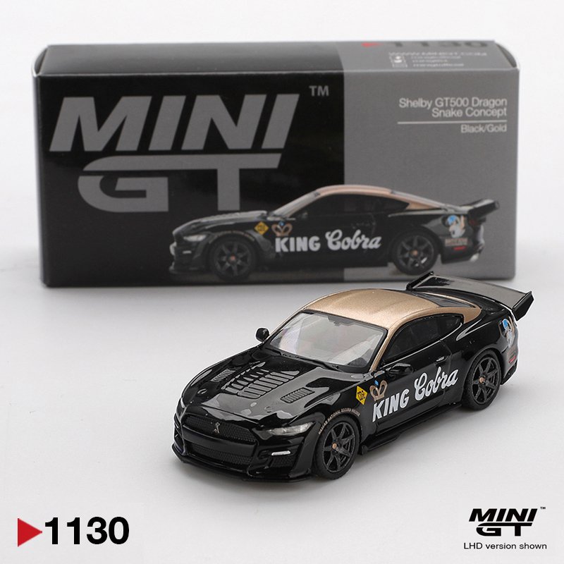 Mini GT 1130 - 2020 Shelby GT500 Dragon Snake Concept, Black & Gold Mini GT 1130 - 2020 Shelby GT500 Dragon Snake Concept, Black & Gold