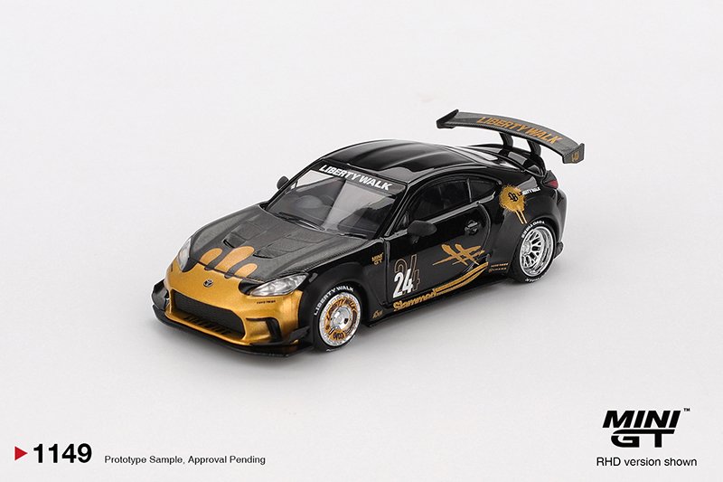 Mini GT 1149 - 2025 Toyota GR86 Supra LB-Nation, Black & Gold Mini GT 1149 - 2025 Toyota GR86 Supra LB-Nation, Black & Gold - Imagen 2