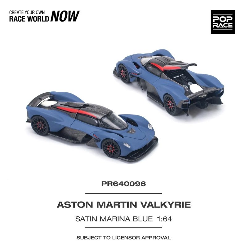 Pop Race 096 - Aston Martin Valkyrie, satin marina blue Pop Race 096 - Aston Martin Valkyrie, satin marina blue