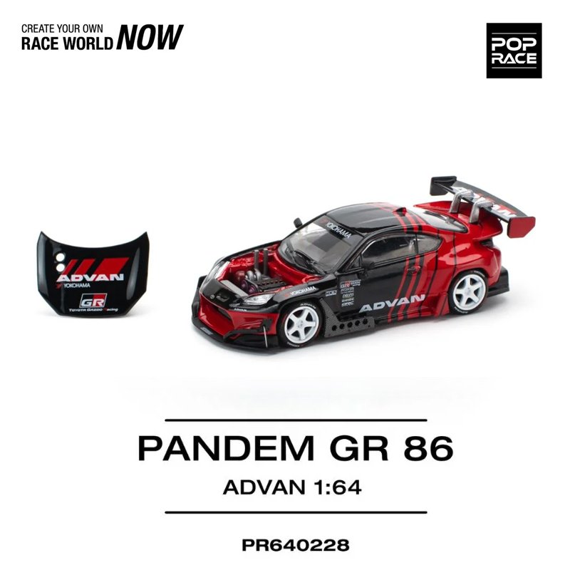 Pop Race 228 - Pandem GR86 *Advan*, black/red Pop Race 228 - Pandem GR86 *Advan*, black/red - Imagen 2
