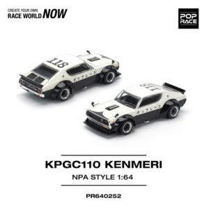 Pop Race 252 - Nissan Skyline GT-R V8 Drift KPGC110 Kenmeri *NPA Style*, black/white