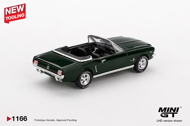 MiniGT 1166 - 1964 Ford Mustang Convertible Highland Green MiniGT 1166 - 1964 Ford Mustang Convertible Highland Green - Imagen 2