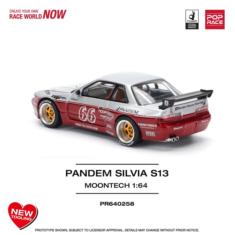 Pop Race 258 - Pandem Silvia S13, Moontech red Pop Race 258 - Pandem Silvia S13, Moontech red - Image 2