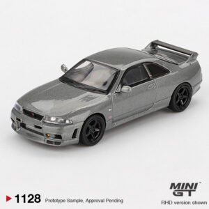 Mini GT 1128 - 1993 Nissan GT-R (R33) Nismo BCNR33 CRS Dark Metal Gray