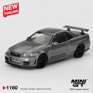 MiniGT 1160 - 1999 Nissan Skyline GTR (R34) Dark            Metal Gray Nismo CRS