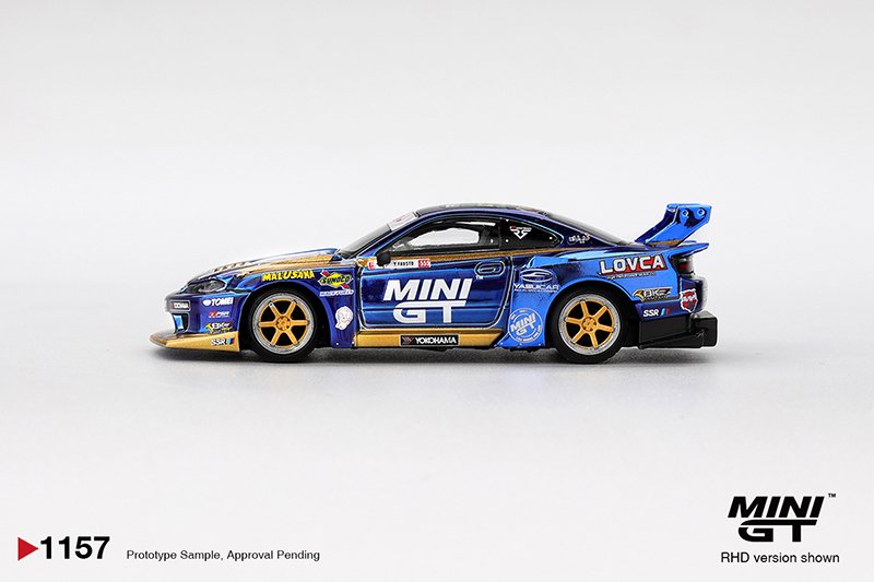 MiniGT 1157 - 2025 Nissan Silvia S15 LB-Super Silhouette #555 Team Mini GT Liberty Walk Formula Drift MiniGT 1157 - 2025 Nissan Silvia S15 LB-Super Silhouette #555 Team Mini GT Liberty Walk Formula Drift - Imagen 3