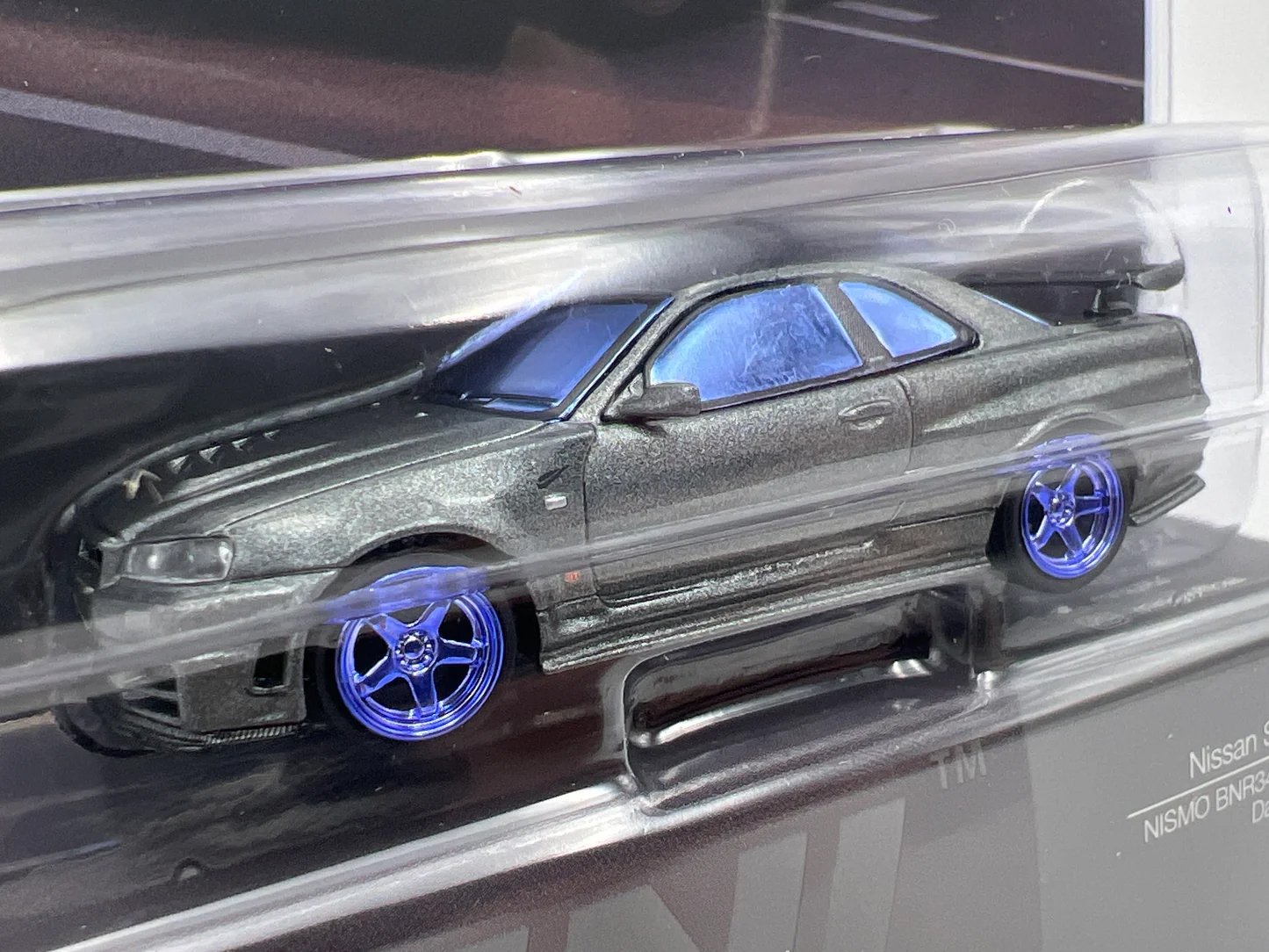 CHASE MiniGT 1160 Blister - 1999 Nissan Skyline GTR (R34) Dark Metal Gray Nismo CRS CHASE MiniGT 1160 Blister - 1999 Nissan Skyline GTR (R34) Dark Metal Gray Nismo CRS - Image 2