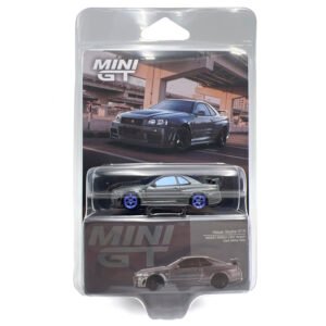 CHASE MiniGT 1160 Blister - 1999 Nissan Skyline GTR (R34) Dark Metal Gray Nismo CRS