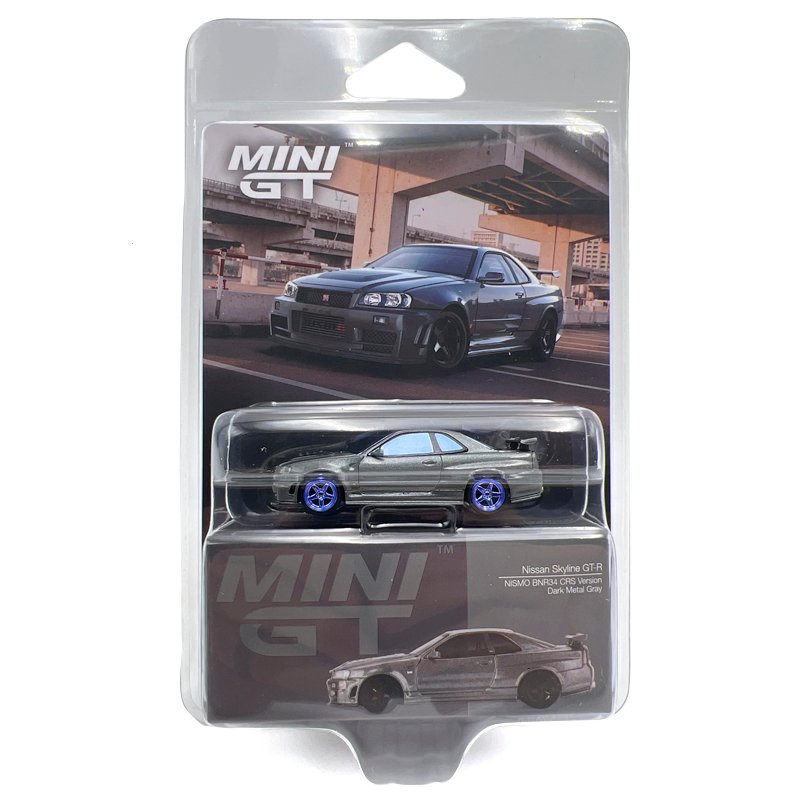 CHASE MiniGT 1160 Blister - 1999 Nissan Skyline GTR (R34) Dark Metal Gray Nismo CRS CHASE MiniGT 1160 Blister - 1999 Nissan Skyline GTR (R34) Dark Metal Gray Nismo CRS