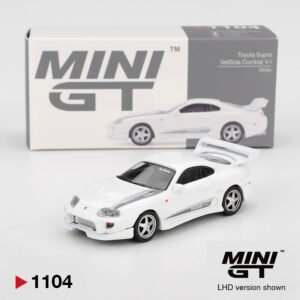 MiniGT 1104 - 2014 Toyota Supra MK4 (A80) Veilside Combat V-I, white pearl metallic