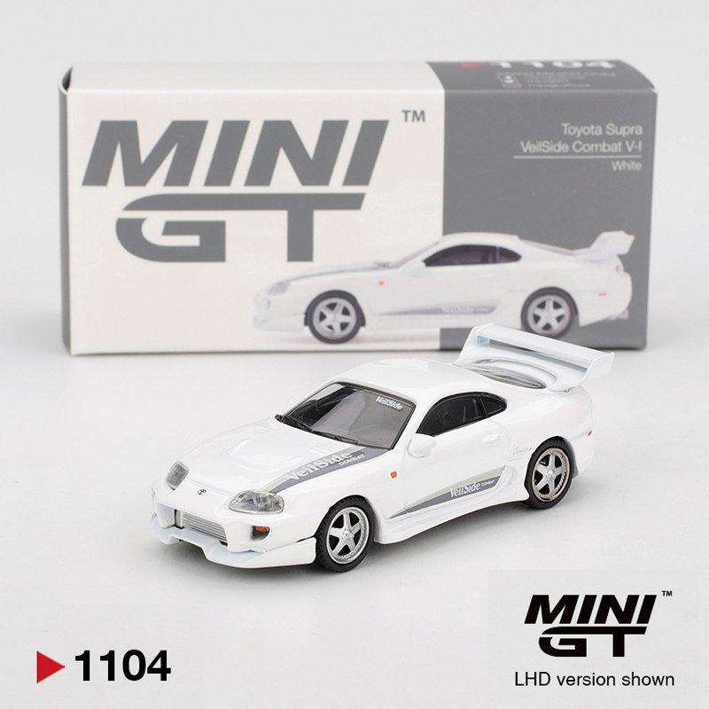 MiniGT 1104 - 2014 Toyota Supra MK4 (A80) Veilside Combat V-I, white pearl metallic MiniGT 1104 - 2014 Toyota Supra MK4 (A80) Veilside Combat V-I, white pearl metallic