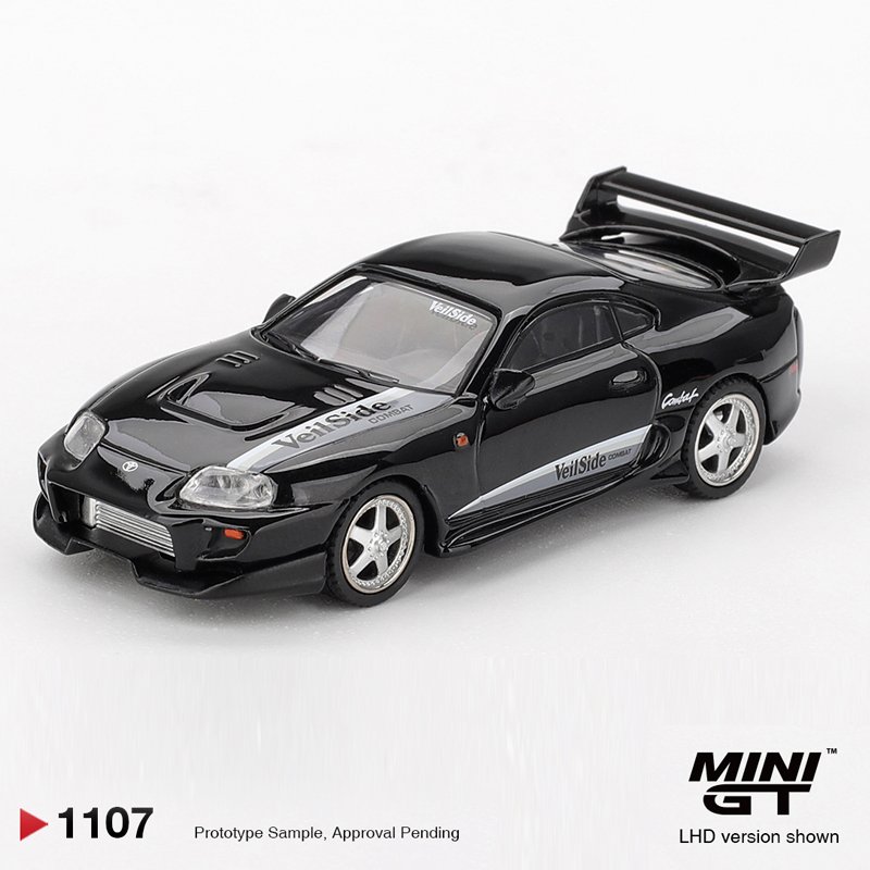 MiniGT 1107 - 2011 Toyota Supra MK4 (A80) Veilside Combat V-II, black MiniGT 1107 - 2011 Toyota Supra MK4 (A80) Veilside Combat V-II, black