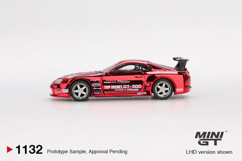 MiniGT 1132 - 2014 Toyota Supra (A80) Top Secret GT-300, red Chrome MiniGT 1132 - 2014 Toyota Supra (A80) Top Secret GT-300, red Chrome - Image 3