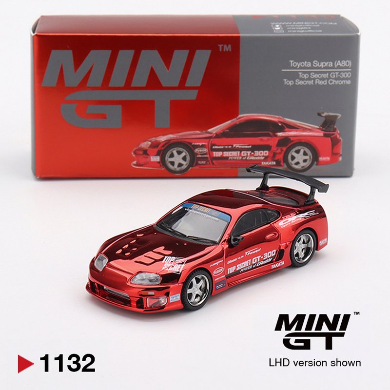 MiniGT 1132 - 2014 Toyota Supra (A80) Top Secret GT-300, red Chrome MiniGT 1132 - 2014 Toyota Supra (A80) Top Secret GT-300, red Chrome