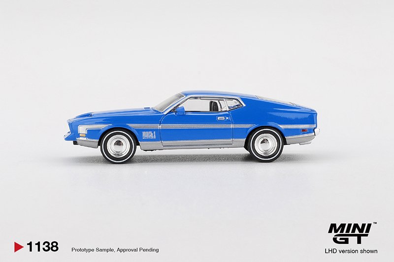MiniGT 1138 Blister - 1971 Ford Mustang Mach 1 Grabber Blue MiniGT 1138 Blister - 1971 Ford Mustang Mach 1 Grabber Blue - Image 2
