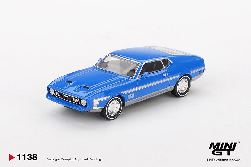 MiniGT 1138 Blister - 1971 Ford Mustang Mach 1 Grabber Blue MiniGT 1138 Blister - 1971 Ford Mustang Mach 1 Grabber Blue - Image 4