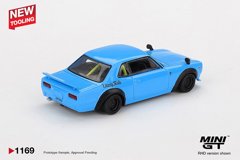 MiniGT 1169 - 2015 Nissan Hakosuka, Baby Blue Nissan LB Works MiniGT 1169 - 2015 Nissan Hakosuka, Baby Blue Nissan LB Works - Image 2