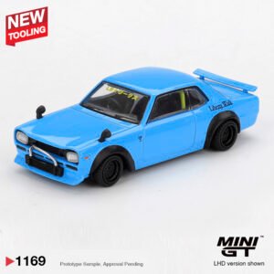 MiniGT 1169 - 2015 Nissan Hakosuka, Baby Blue Nissan LB Works