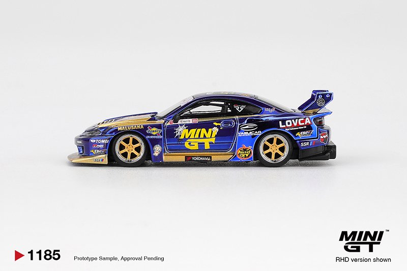 MiniGT 1185 - 2025 Nissan silvia S15 LB-Super Silhouette #555 Team Mini GT Liberty Walk Formula Drift MiniGT 1185 - 2025 Nissan silvia S15 LB-Super Silhouette #555 Team Mini GT Liberty Walk Formula Drift - Image 3