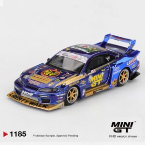 MiniGT 1185 - 2025 Nissan silvia S15 LB-Super Silhouette #555 Team Mini GT Liberty Walk Formula Drift