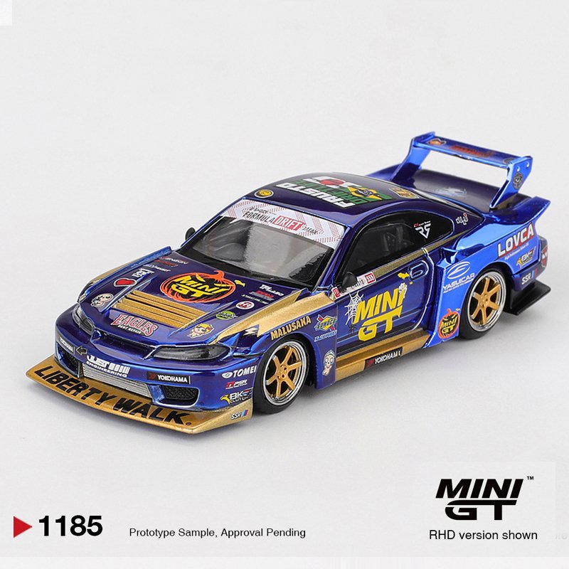 MiniGT 1185 - 2025 Nissan silvia S15 LB-Super Silhouette #555 Team Mini GT Liberty Walk Formula Drift MiniGT 1185 - 2025 Nissan silvia S15 LB-Super Silhouette #555 Team Mini GT Liberty Walk Formula Drift