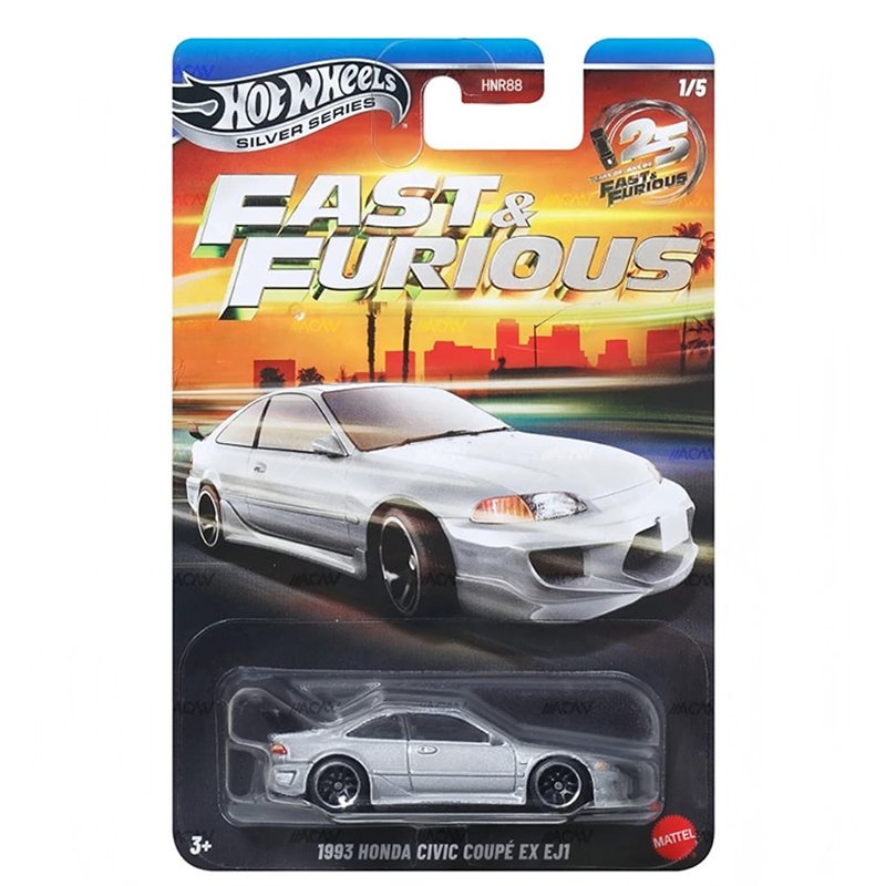 Fast & Furious - 25th Anniversary Silver Bodies - 1/5 1993 Honda Civic Coupe Fast & Furious - 25th Anniversary Silver Bodies - 1/5 1993 Honda Civic Coupe