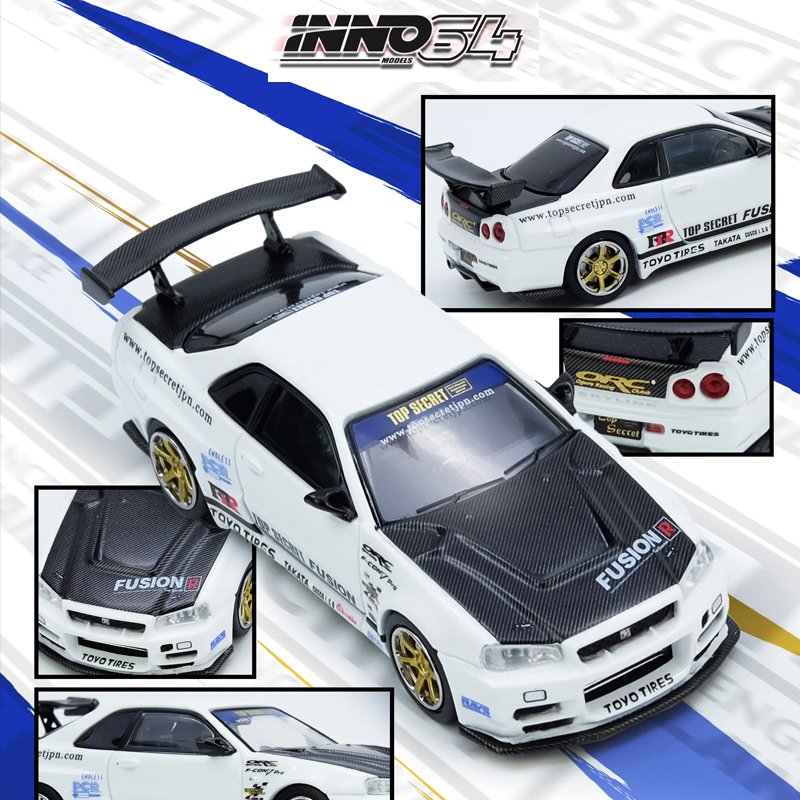 Inno64 - Top Secret R34 GT-R, white Inno64 - Top Secret R34 GT-R, white