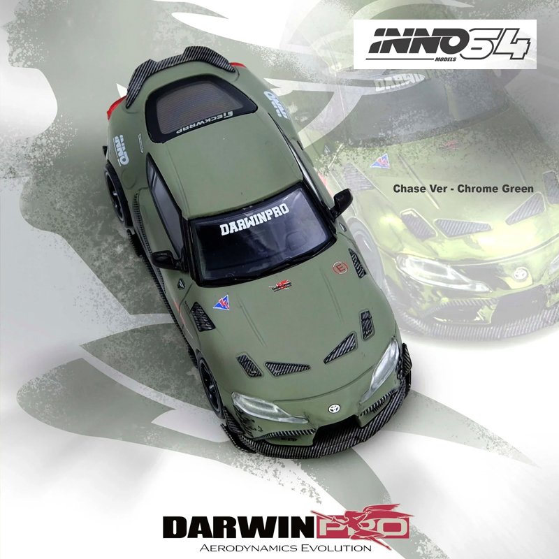 Inno64 - Toyota Supra A90 DARWIN PRO, matt green Inno64 - Toyota Supra A90 DARWIN PRO, matt green