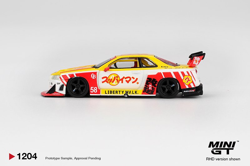 MiniGT 1204 - 2025 Nissan GTR (R34) LB-Super Silhouette Skyline Suppaiman Okinawa MiniGT 1204 - 2025 Nissan GTR (R34) LB-Super Silhouette Skyline Suppaiman Okinawa - Imagen 3
