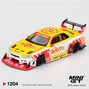 MiniGT 1204 - 2025 Nissan GTR (R34) LB-Super Silhouette Skyline Suppaiman Okinawa