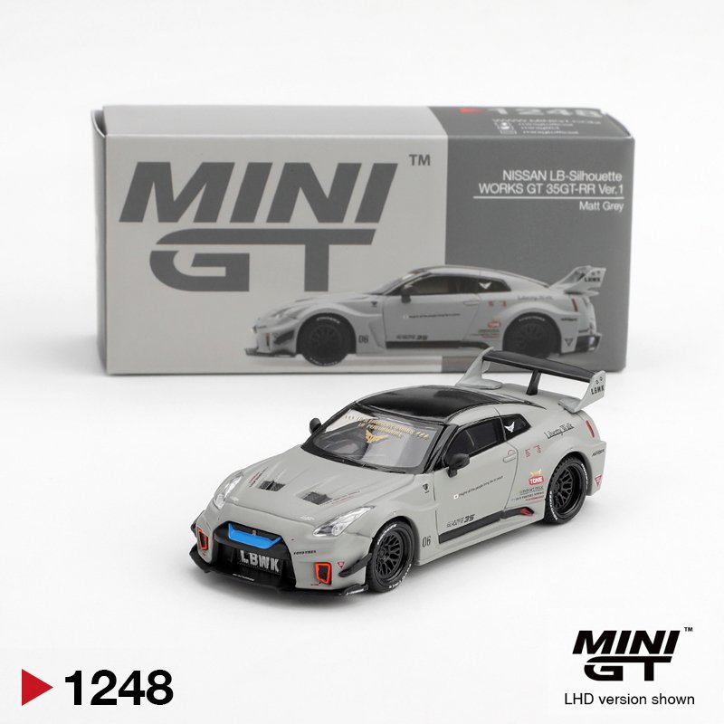 MiniGT 1248 - 2026 Nissan GTR R35 LB-Super Silhouette GT-R VER1, matt gray MiniGT 1248 - 2026 Nissan GTR R35 LB-Super Silhouette GT-R VER1, matt gray