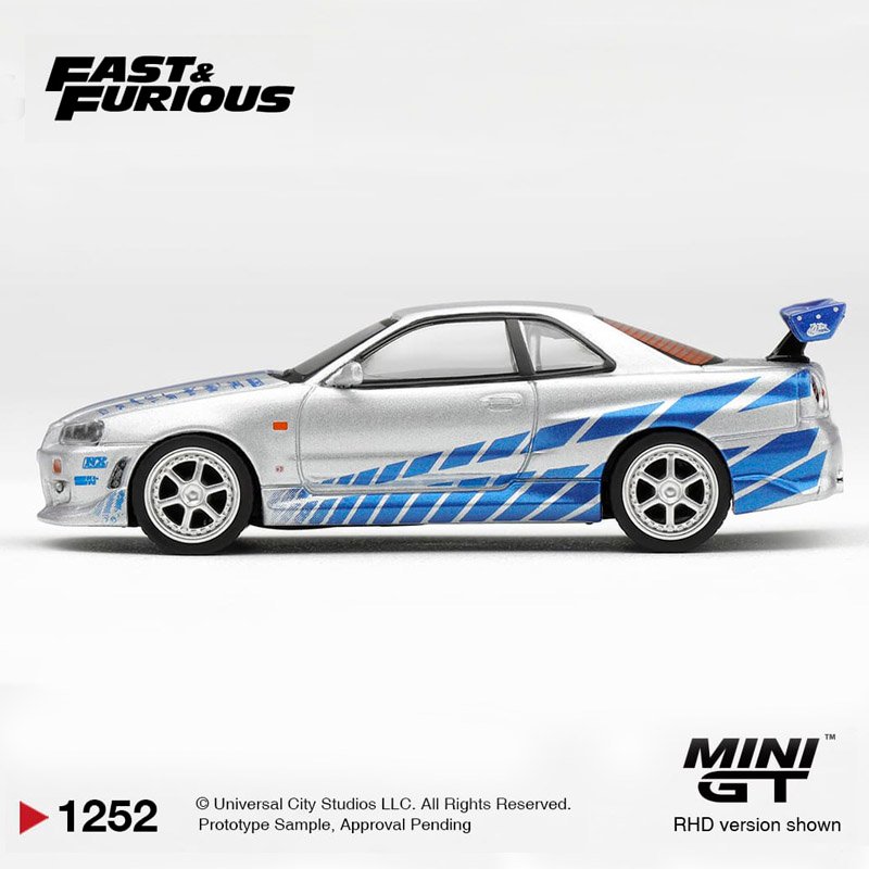 *RESERVA FEBRERO 2027* MiniGT 1252 Blister - 2 Fast 2 Furious - 2003 Nissan Skyline GT-R (R34) C-West, Brian O´Conner *RESERVA FEBRERO 2027* MiniGT 1252 Blister - 2 Fast 2 Furious - 2003 Nissan Skyline GT-R (R34) C-West, Brian O´Conner - Imagen 2