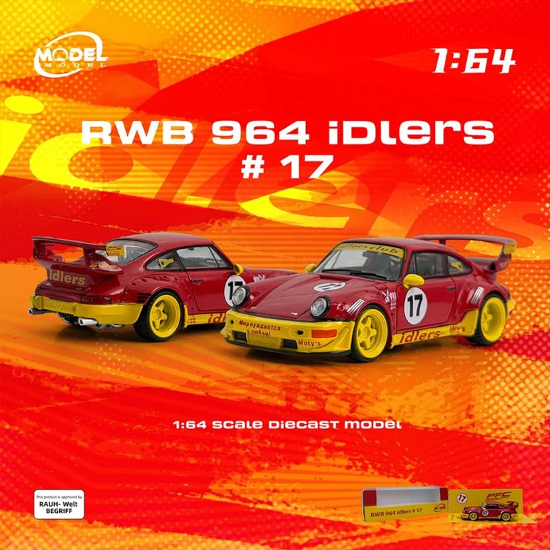 Model model - RWB 964 idlers #17, red/yellow Model model - RWB 964 idlers #17, red/yellow