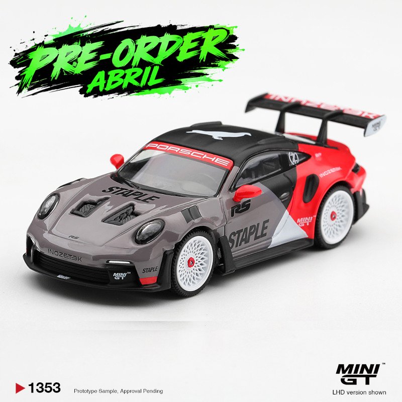 *PRE-ORDER Abril 2027* MiniGT 1353 - 2025 Porsche 911 (992) GT3 RS - STAPLE x Inozetek *PRE-ORDER Abril 2027* MiniGT 1353 - 2025 Porsche 911 (992) GT3 RS - STAPLE x Inozetek