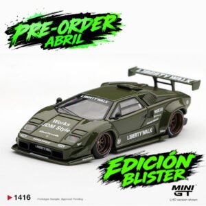 *PRE-ORDER Abril 2027* MiniGT 1416 Blister - 2025 Lamborghini Countach LB Works Army Green
