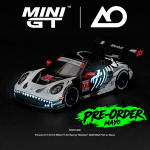 *PRE-ORDER MAYO 2027* MiniGT 1436 - 2026 Porsche 911 (992) GT3 R #777 AO Racing *Skeleton* Rexy Petit Le Mans